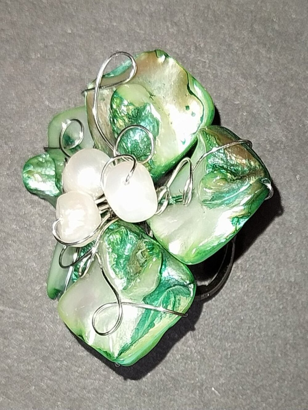 Shell Pearl Adjustable Ring - Picture 9 of 11